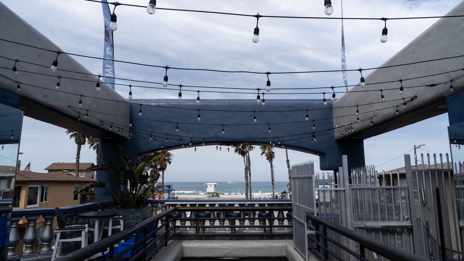 Rooftop deck with beach views