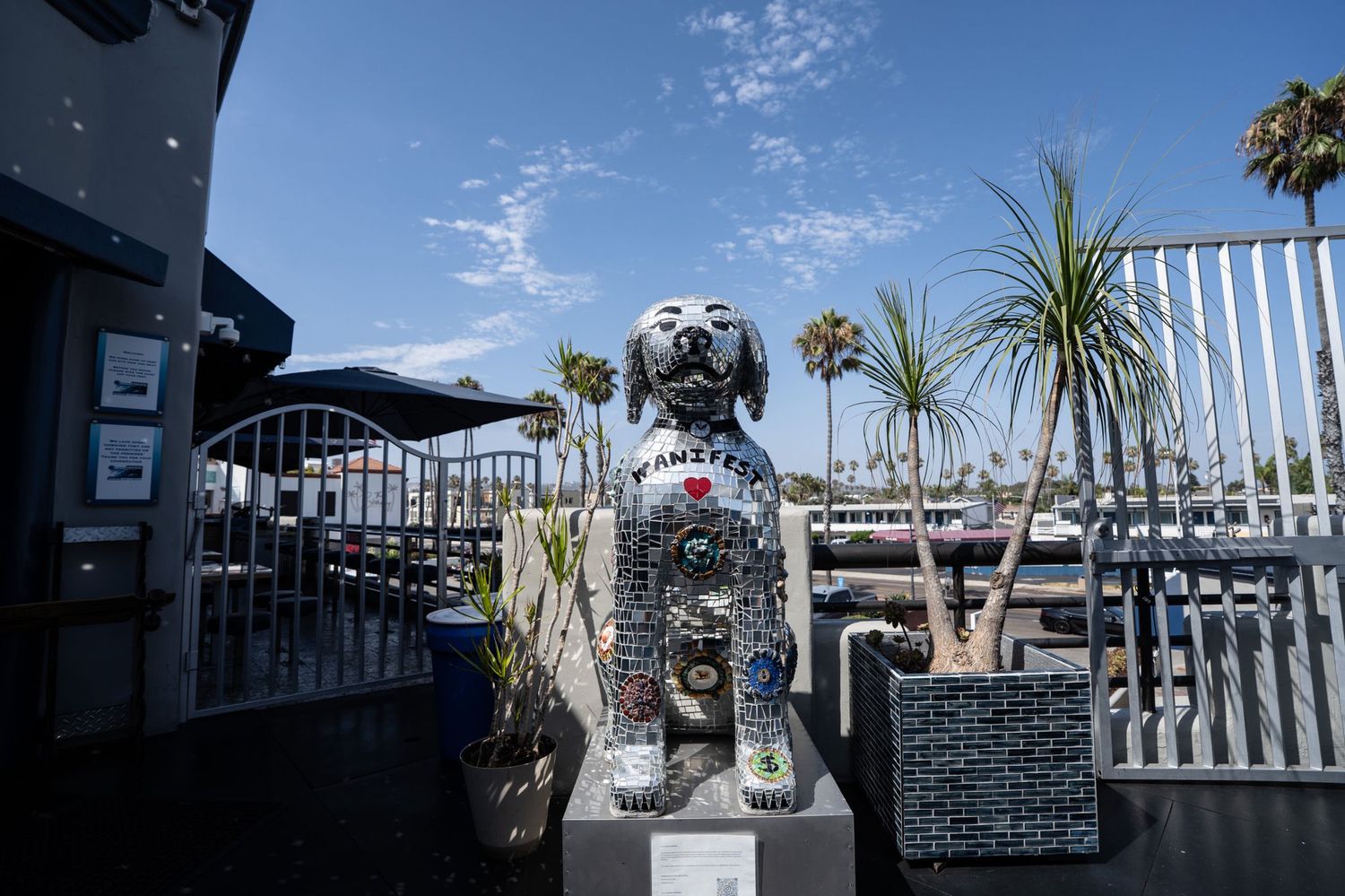 Rooftop mosaic art
