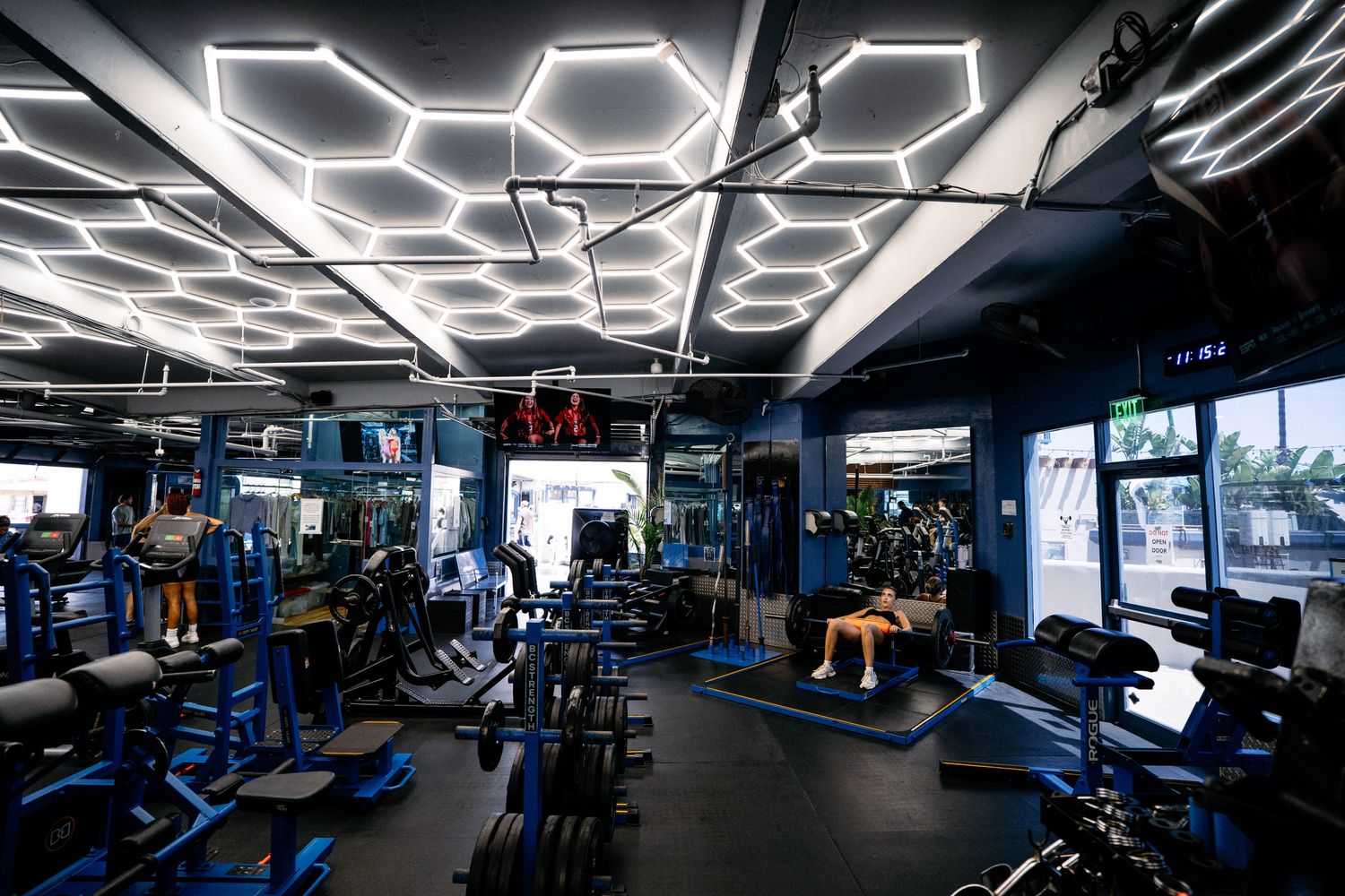 Gym floor and machines