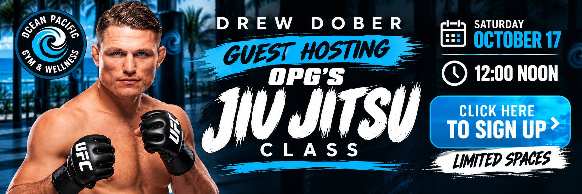 Drew Dober guest hosting OPG's Jiu Jitsu class — Saturday, October 17 at 12:00 noon. Limited spaces. Click here to sign up.